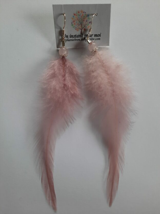 Boucles d’oreilles Douceur rose