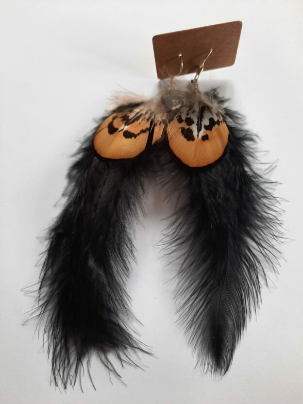 Boucles d’oreilles Plume d’or